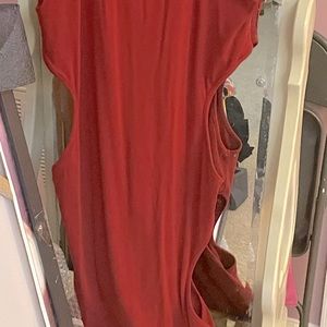 Fashion nova red hot body con dress with cutouts